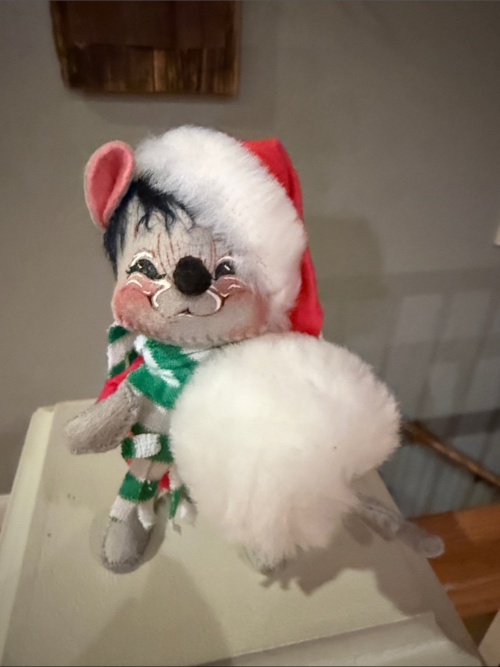 Vintage 1989 Winter Christmas Mouse Annalee